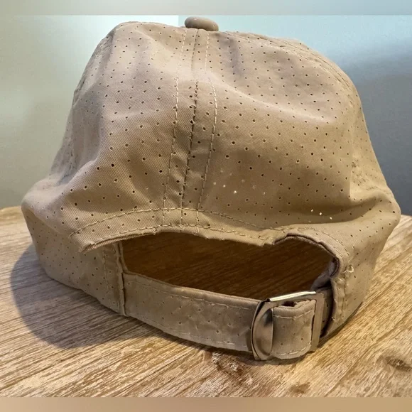 Beige Perforated Utility Sports Aspects Cap - Picture 5 of 7